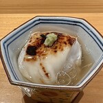 鮨 つぼみ - 虎河豚の白子 シャリ くず餡掛け
      スプーンでよく混ぜて♪