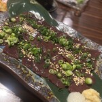 九州料理二代目もつ鍋わたり - 馬レバーのお造り