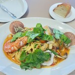 アル・ケッチァーノ  石巻  - パスタセット　石巻産魚介たっぷりペスカトーレ1,650円に➕500円