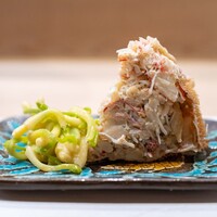 うを徳 - 2025.3 秋田産ひろっこ酢味噌和え 根室産毛蟹 蟹酢（土佐酢）