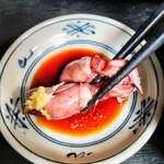 味処 まるたか - ホタルイカの刺身（アップ）