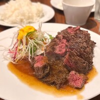 キャトルラパン 北梅田 - ステーキランチ(2枚 1,850円)
                スープ･ライス付き
                ライス大(+150円)