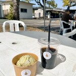 blanche cafe - 無農薬緑茶のジェラート♡ アイスコーヒー(氷なしで)
