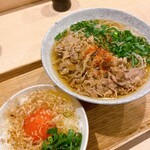 あぼす - 和牛肉そば（温）と卵かけご飯