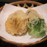ビストロとんとろすぶた そら - 帆立の天ぷら