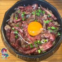 焼肉おしわら 雅 - ランチメニュー(土日祝もランチ営業)【11:30～14:30(LO14:00)】【数量限定】♦〖希少部位の和牛ユッケまぶし〗(3500えん)(ごはん大盛り無料)☻(お肉増しは＋1000えん)無しで注文