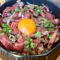 焼肉おしわら 雅 - ランチメニュー(土日祝もランチ営業)【11:30～14:30(LO14:00)】【数量限定】♦〖希少部位の和牛ユッケまぶし〗(3500えん)(ごはん大盛り無料)☻(お肉増しは＋1000えん)無しで注文