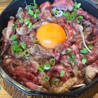 焼肉おしわら 雅 - ランチメニュー(土日祝もランチ営業)【11:30～14:30(LO14:00)】【数量限定】♦〖希少部位の和牛ユッケまぶし〗(3500えん)(ごはん大盛り無料)☻(お肉増しは＋1000えん)無しで注文