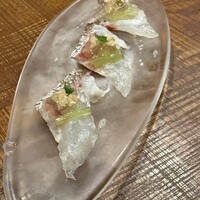 十皿 - 明石鯛のカルパッチョ　鯛の子ジュレ