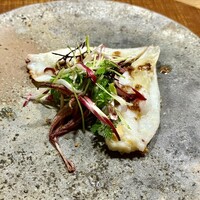 十皿 - 子持ちヤリイカの天火焼き　オリーブソース