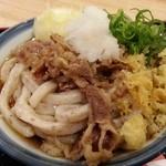 うどん 讃く - ぶっかけ冷や＋肉＋卵天ぷら