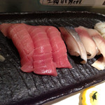 寿司処 一天 - 中トロ、〆鯖、炙りイカ