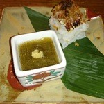 味人 - お付きだし もずく酢と鱧寿司