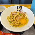超純水採麺 天国屋 - 地鶏の卵を投入して③TKM風に