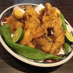 松もと - 河豚の唐揚と万願寺唐辛子。