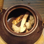 松もと - 鱧と松茸。