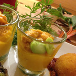 OSTERIA AL CORALLO - 人参のパンナコッタ