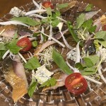 キュイ　ラルドワーズ - 京都の鯖の燻製とゴルゴンゾーラ、ホワイトセロリ