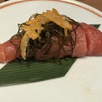 博多もつ鍋前田屋 - 柚子の皮がいいアクセントの明太子