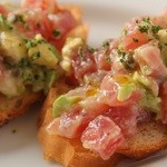 Tuna and avocado bruschetta