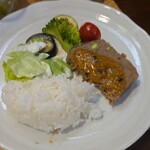 キッチン ブルー グローブ - ワンプレートにして