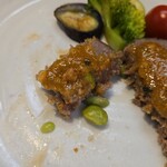 キッチン ブルー グローブ - 飛び出した枝豆