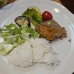 キッチン ブルー グローブ - 再びワンプレート