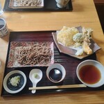 手打蕎麦のたぐと - いか天せいろ　田舎と更科