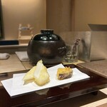 渋谷 天婦羅 ふじもと - イカ・さつまいも