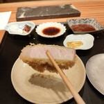 京町堀 なかむら - 南の島豚 ロース　別角度から