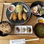 的矢かきテラス - 牡蠣づくし定食　生牡蠣3個付き