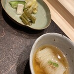 酉囃子 - 食事の鶏出汁そうめん