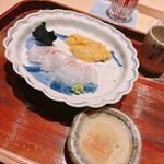 炎水 - 真鯛とムラサキウニと煎り酒