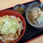 Ogawaya - 塩だれかつ丼＋おろしそばハーフ ￥780