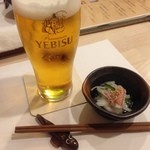 ビールとお通し
