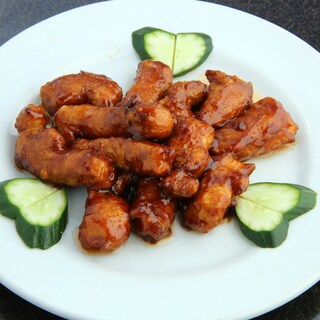 本番の上海料理、黒酢酢豚！