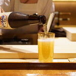 炎水 - 一杯目はオリオンビールで爽快な喉越しを楽しむ。