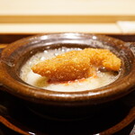 炎水 - ●SP
      気仙沼のふかひれ唐揚げ、越前蟹餡かけご飯