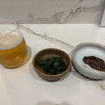 左とう - ハートランド、ニラの醤油漬け、ホタルイカの沖漬け