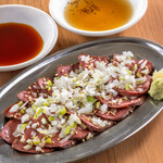 牛ハツ塩ごま油