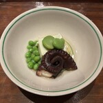 炎水 - たこあずき？みたいなのが一般的らしいですが豆違いでそら豆、スナップエンドウ、と青大豆ってやつで作ったお豆腐らしい！豆腐120%て感じ！