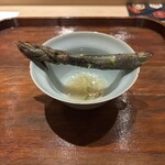 炎水 - アスパラの先っちょの方は焼きで！みずみずしさ爆発！こ、こ、こ、これはうんまぁ〜い！