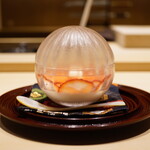 炎水 - お決まりの仕立てで器に綺麗に納まる季節のデザート。