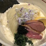 鴨出汁中華蕎麦 麺屋yoshiki - 鴨と地鶏 クリーム貝昆布水細つけ麺（塩）