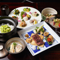 ランチ・山形牛ステーキ会席コース】7,000円◆彩り前菜七種、逸品でご宴会