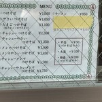 つけそば 丸長 - 今日現在のメニュー