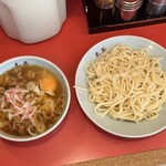 つけそば 丸長 - たまごつけそば(生たまご)1100円