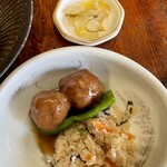 鎗屋町 つぶらや - おばんざい2種、お漬物