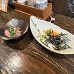 翠翔 福井站前店 - 塩レバー刺し　山芋たんざく