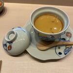 鮨 浩也 - 海老とホタルイカの茶碗蒸し